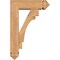 Ekena Millwork Merced Arts and Crafts Smooth Bracket w/ Offset Brace, Western Red Cedar, 5 1/2"W x 16"D x 24"H BKT0604X16X24MRC03SWR - alternate 3
